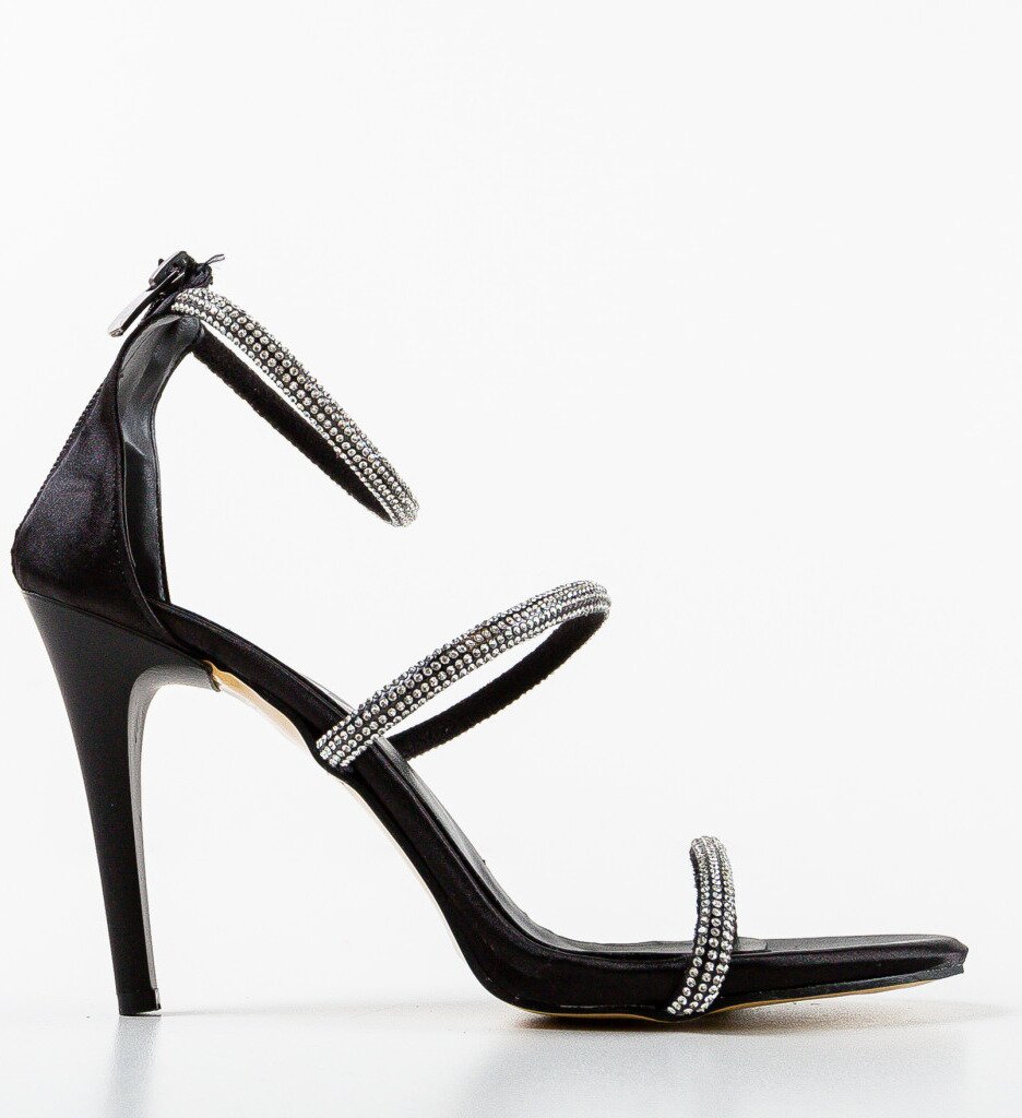 Wow Shoes Сандали на ток Edeta 3 Черни
