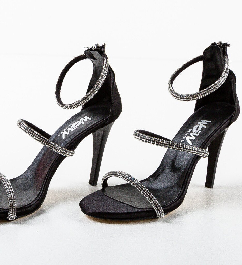 Wow Shoes Сандали на ток Edeta 3 Черни