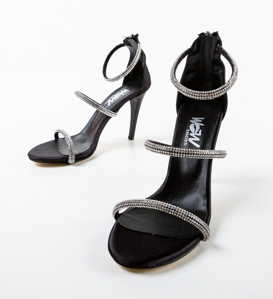 Wow Shoes Сандали на ток Edeta 3 Черни