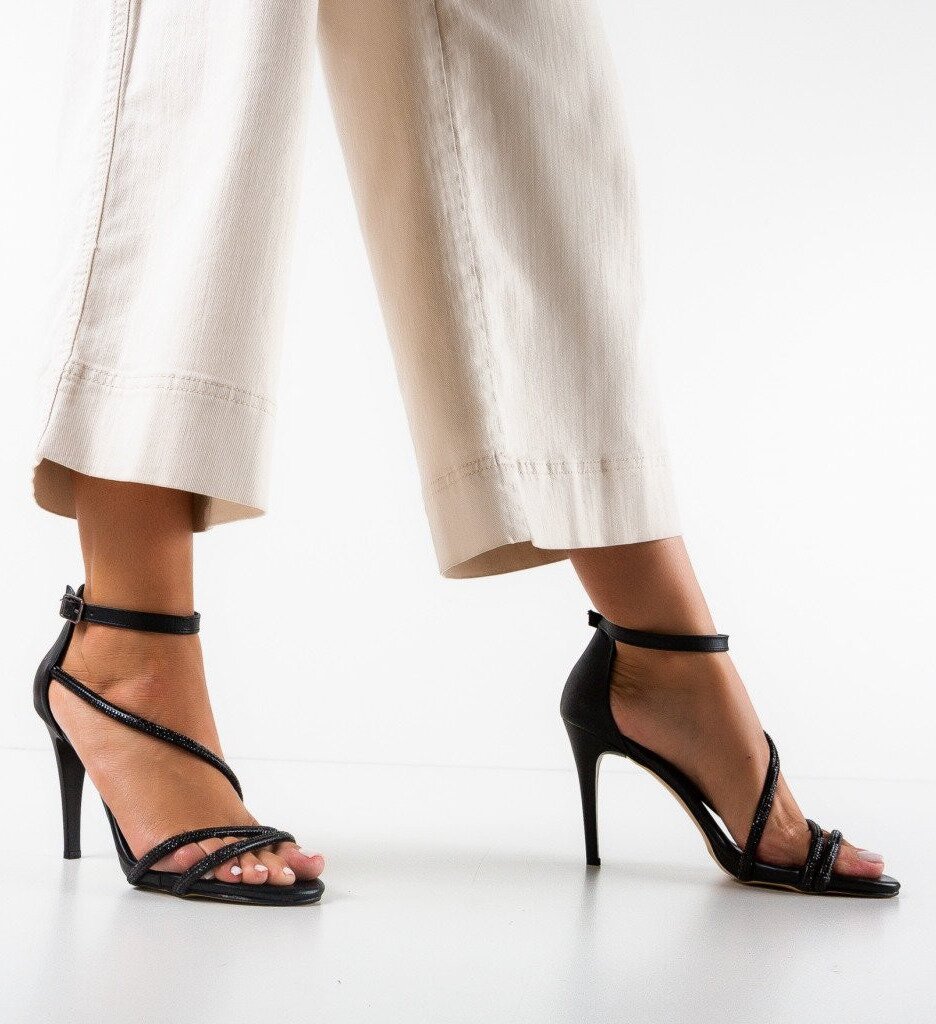 Wow Shoes Сандали на ток Fasaj 3 Черни