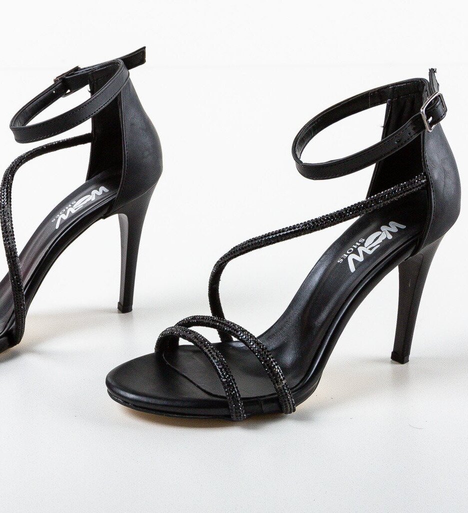 Wow Shoes Сандали на ток Fasaj 3 Черни