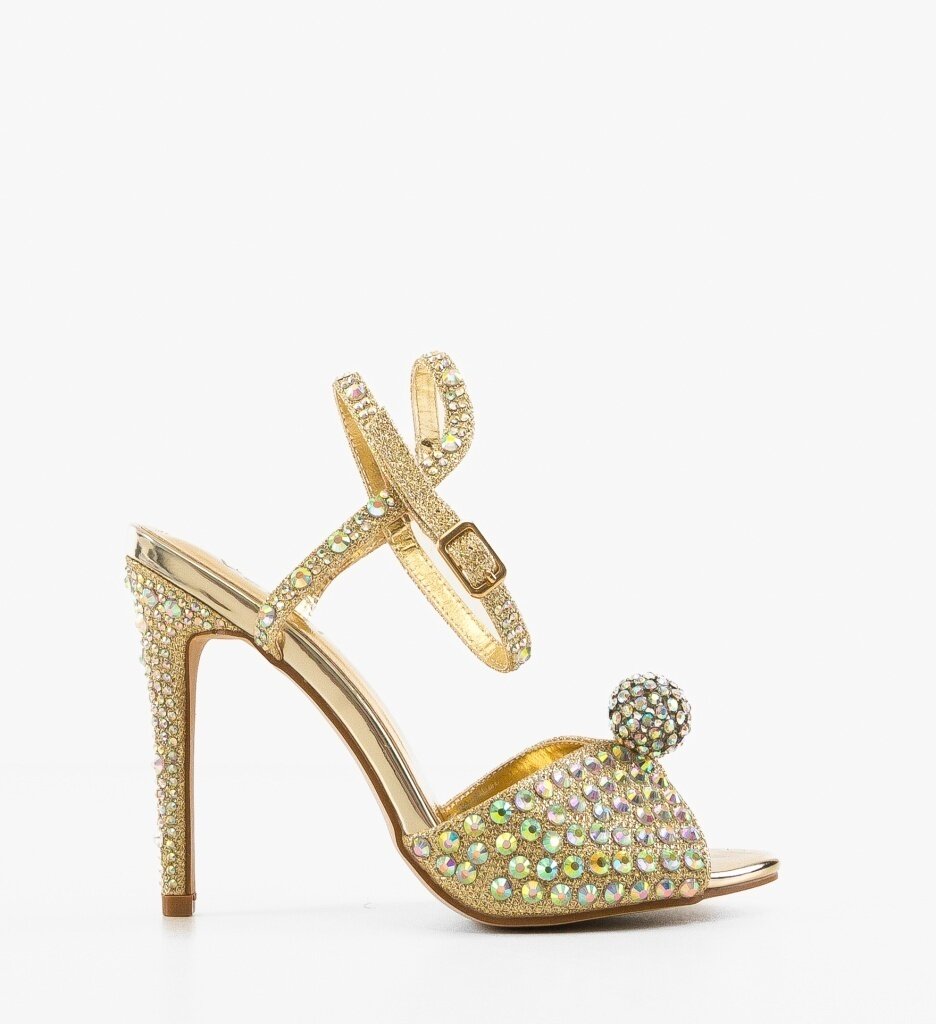 Wow Shoes Сандали на ток Genetor Златни