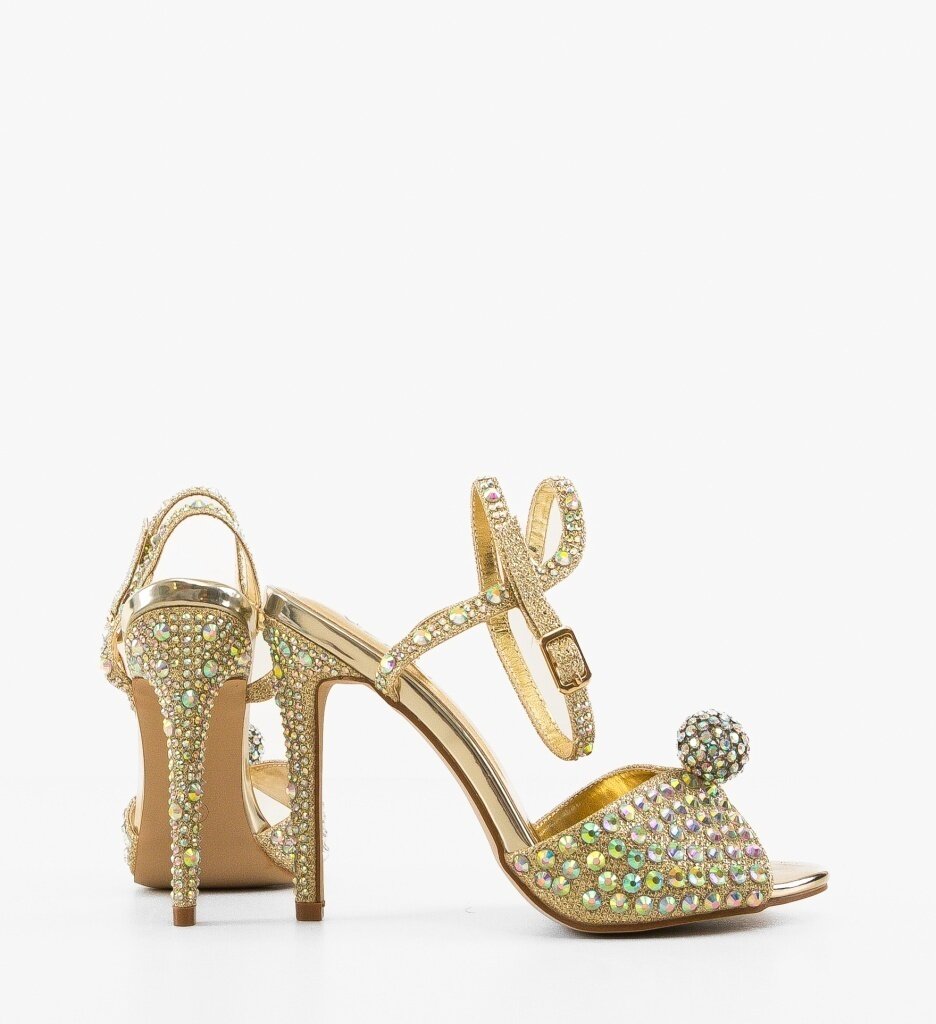 Wow Shoes Сандали на ток Genetor Златни