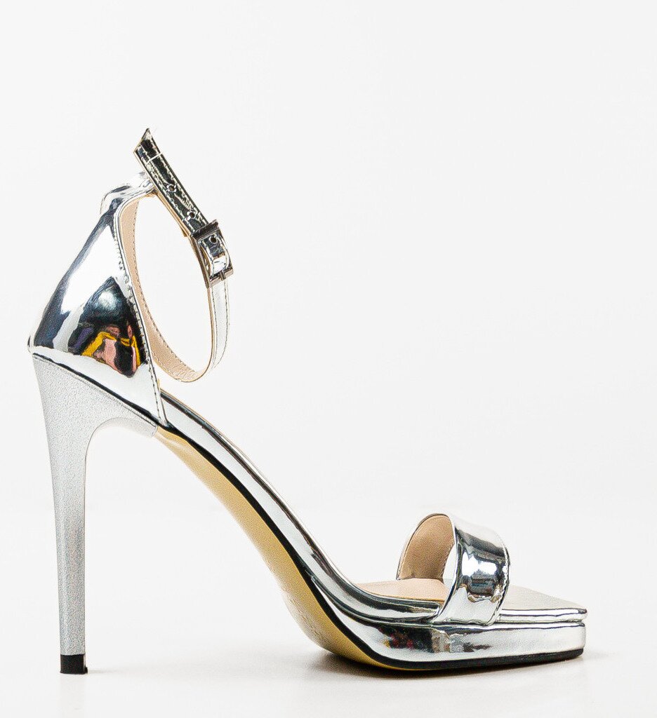 Wow Shoes Сандали на ток Grigo 2 Сребърни