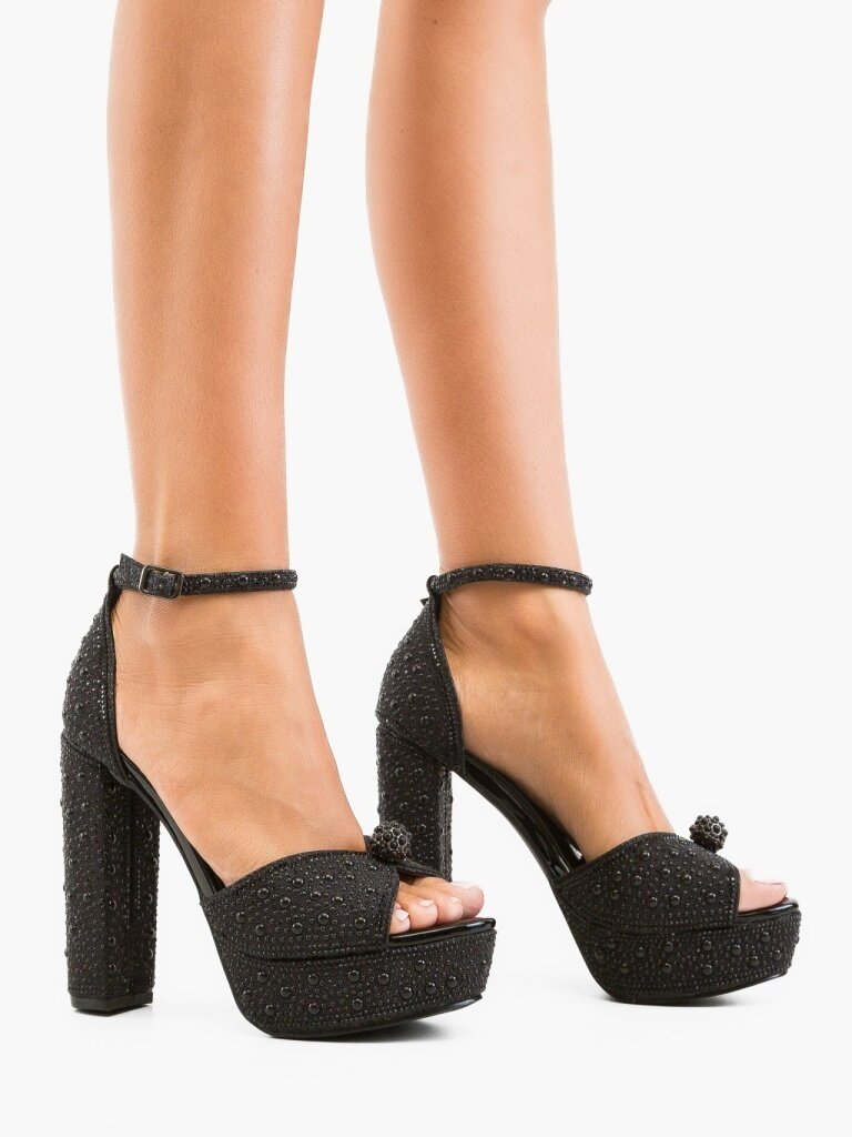 Wow Shoes Сандали на ток Gruyah Черни