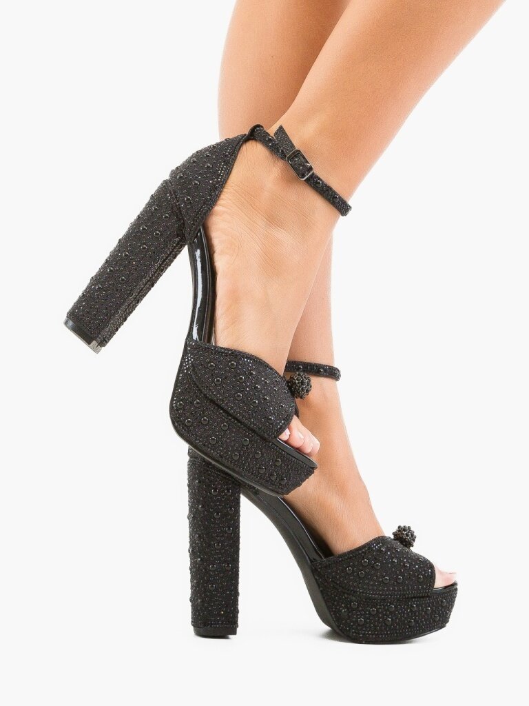 Wow Shoes Сандали на ток Gruyah Черни
