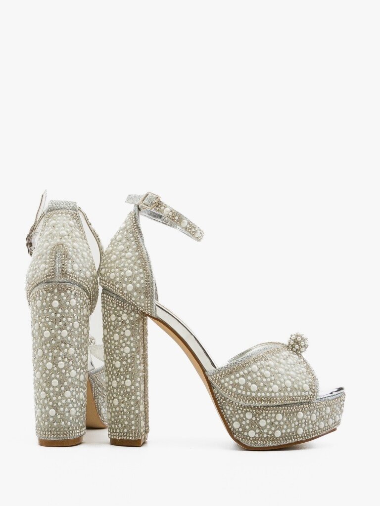 Wow Shoes Сандали на ток Gruyah Сребърни