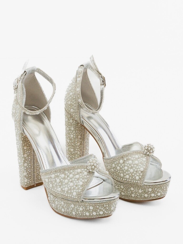 Wow Shoes Сандали на ток Gruyah Сребърни