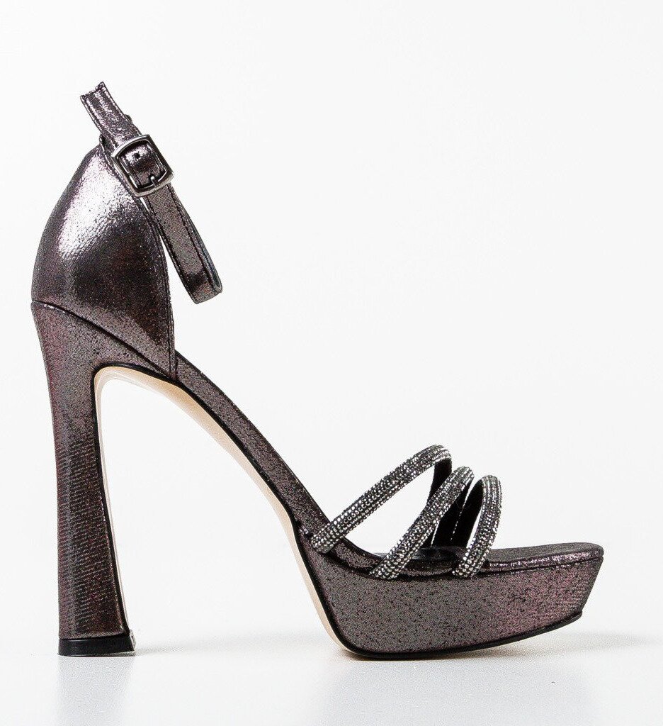Wow Shoes Сандали на ток Hana Сив