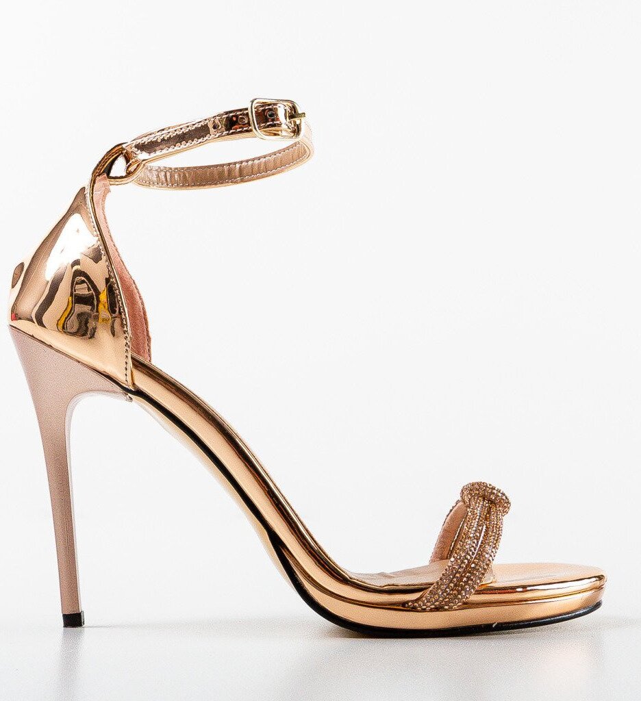 Wow Shoes Сандали на ток Hana Златни
