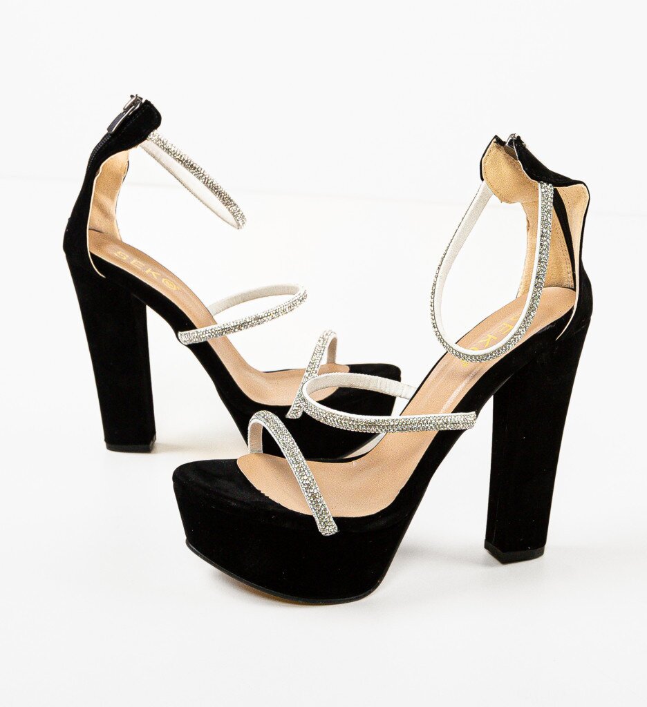 Wow Shoes Сандали на ток Patrysya 2 Черни