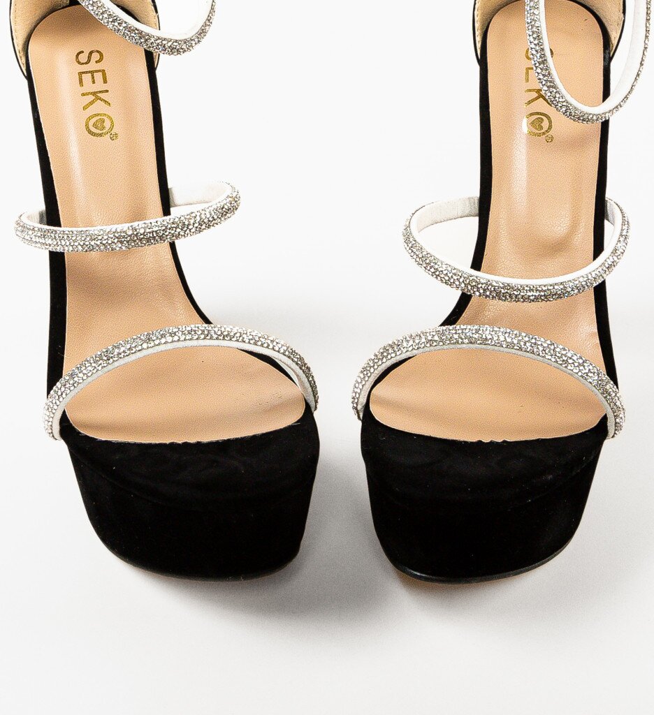 Wow Shoes Сандали на ток Patrysya 2 Черни