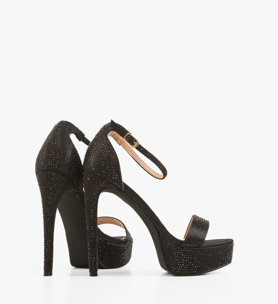 Wow Shoes Сандали на ток Pycre Черни