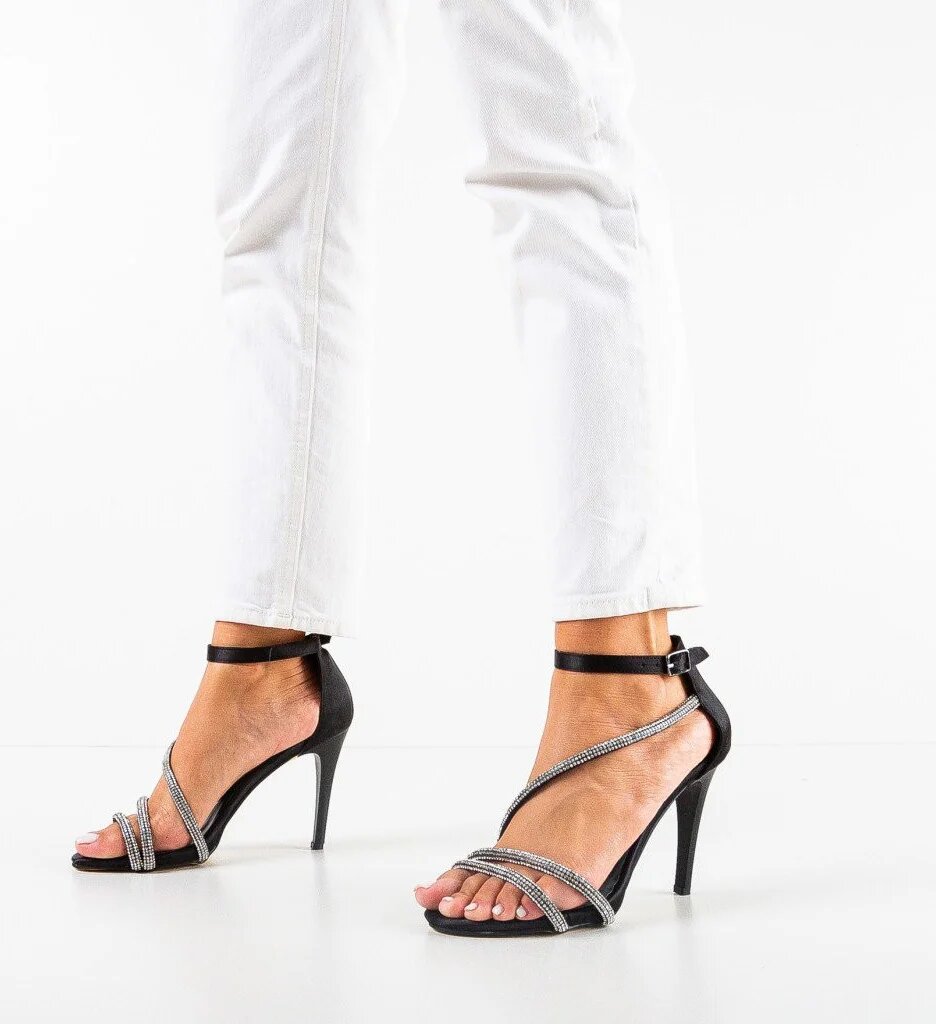 Wow Shoes Сандали на ток Queen Черни