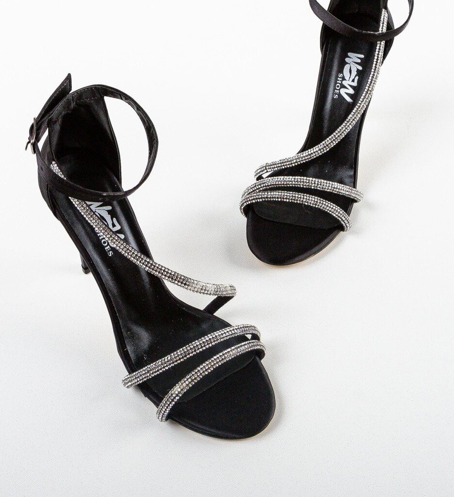 Wow Shoes Сандали на ток Queen Черни