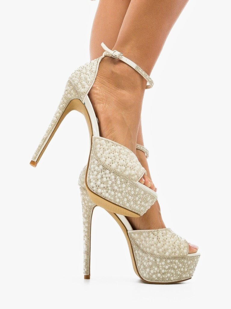 Wow Shoes Сандали на ток Roling Бели