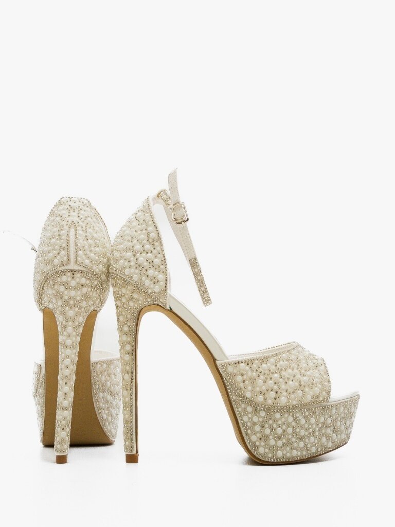 Wow Shoes Сандали на ток Roling Бели