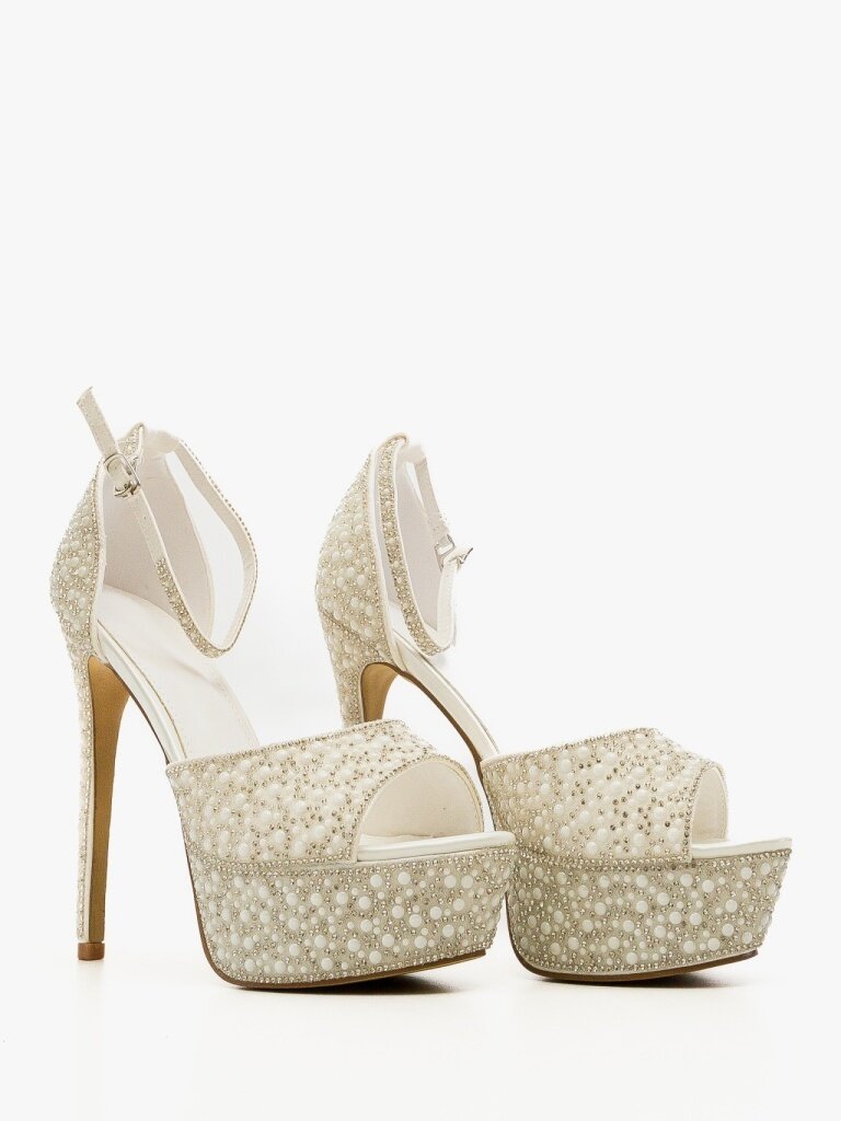 Wow Shoes Сандали на ток Roling Бели
