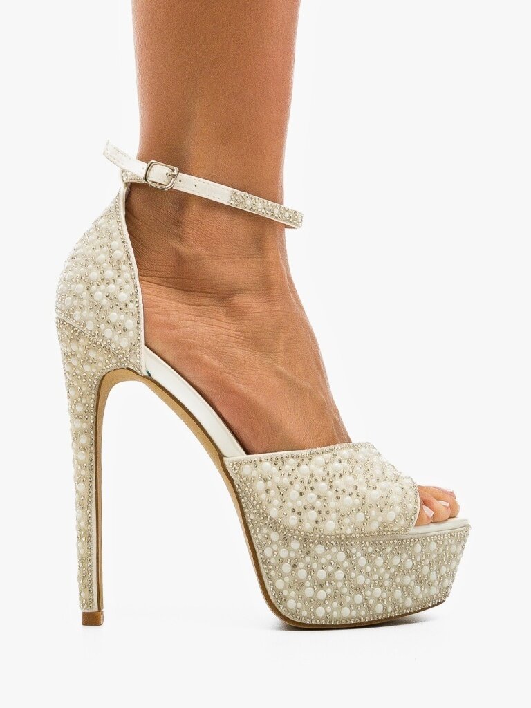 Wow Shoes Сандали на ток Roling Бели