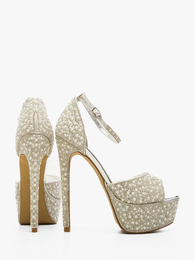 Wow Shoes Сандали на ток Roling Сребърни