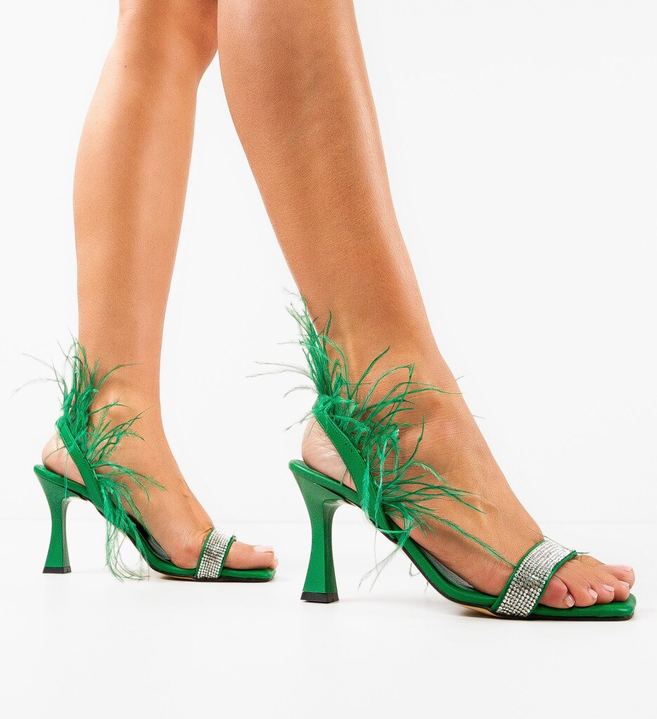 Wow Shoes Сандали на ток Salcia Зелени