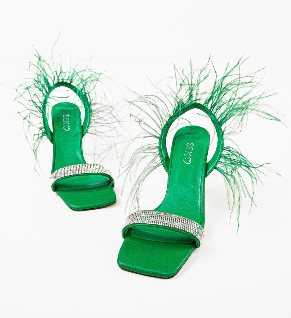 Wow Shoes Сандали на ток Salcia Зелени