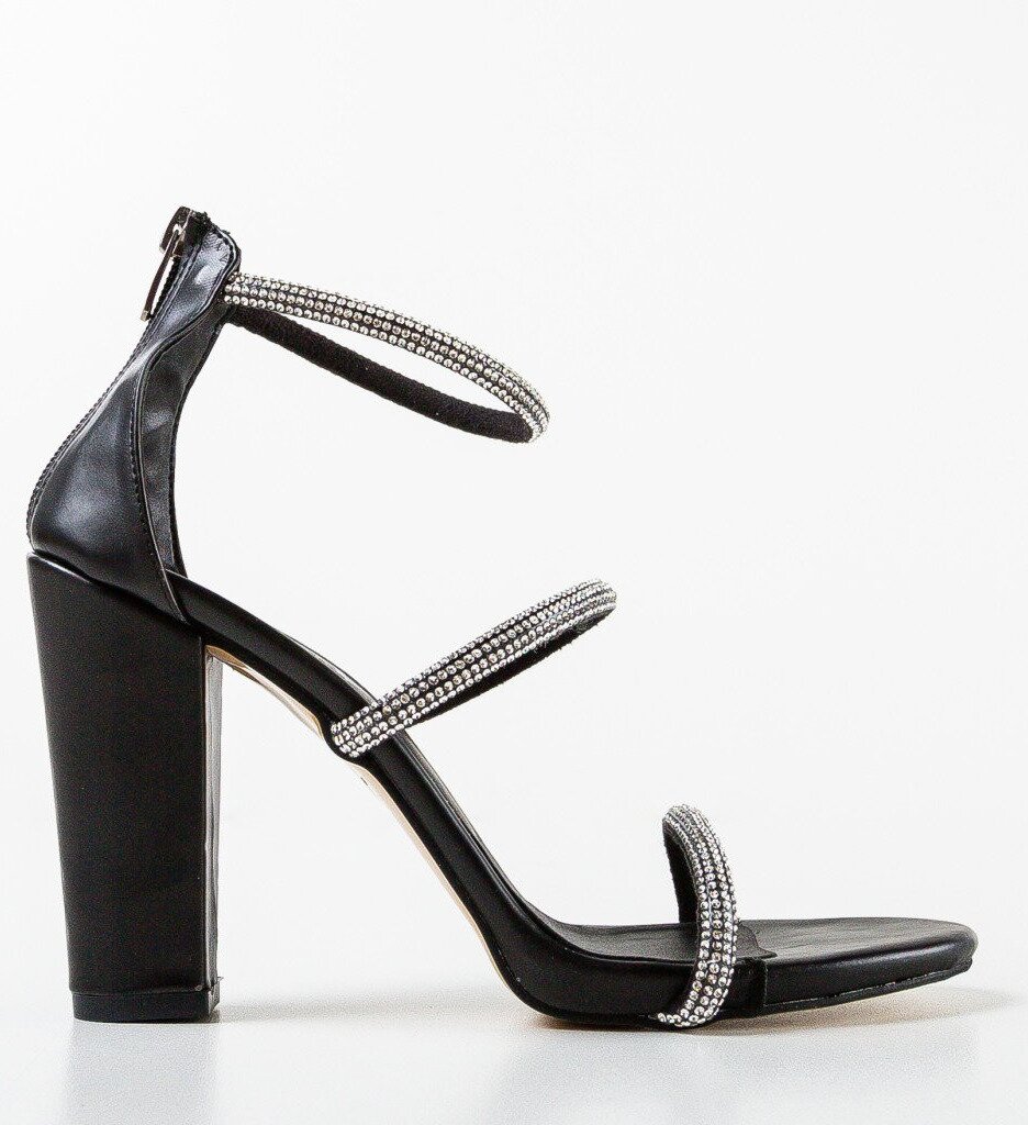 Wow Shoes Сандали на ток Uiska Черни