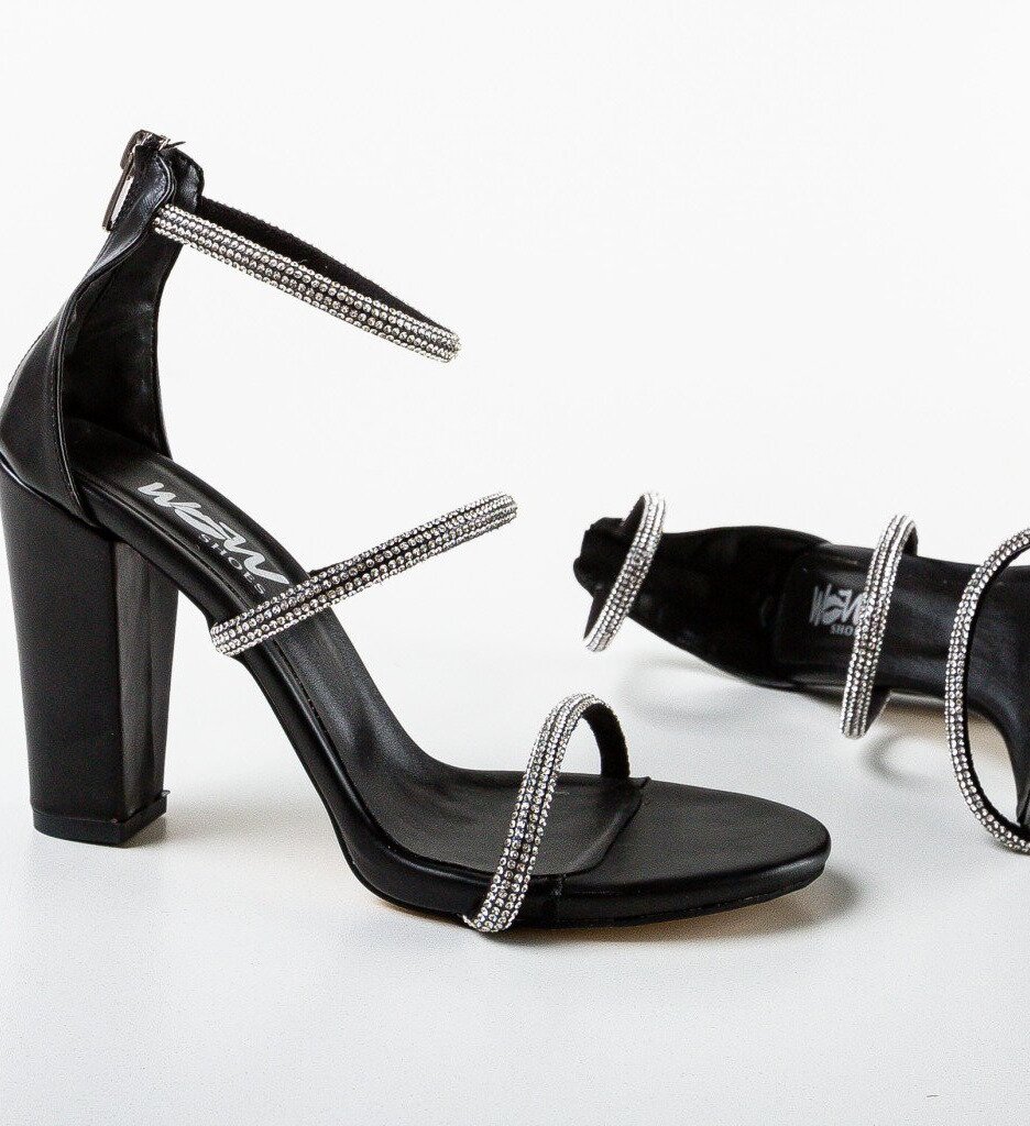 Wow Shoes Сандали на ток Uiska Черни