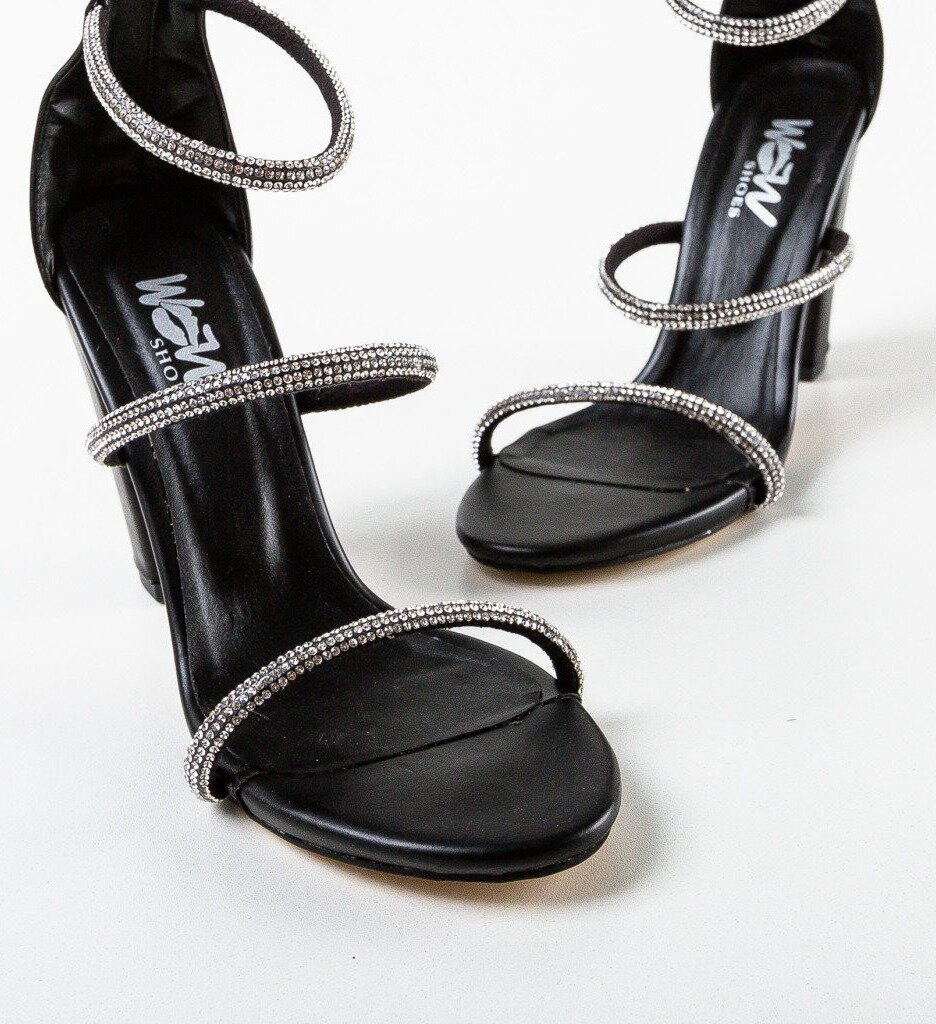 Wow Shoes Сандали на ток Uiska Черни