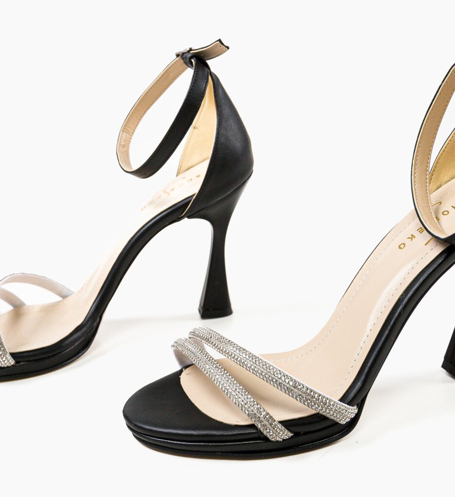 Wow Shoes Сандали на ток Vilagio 2 Черни