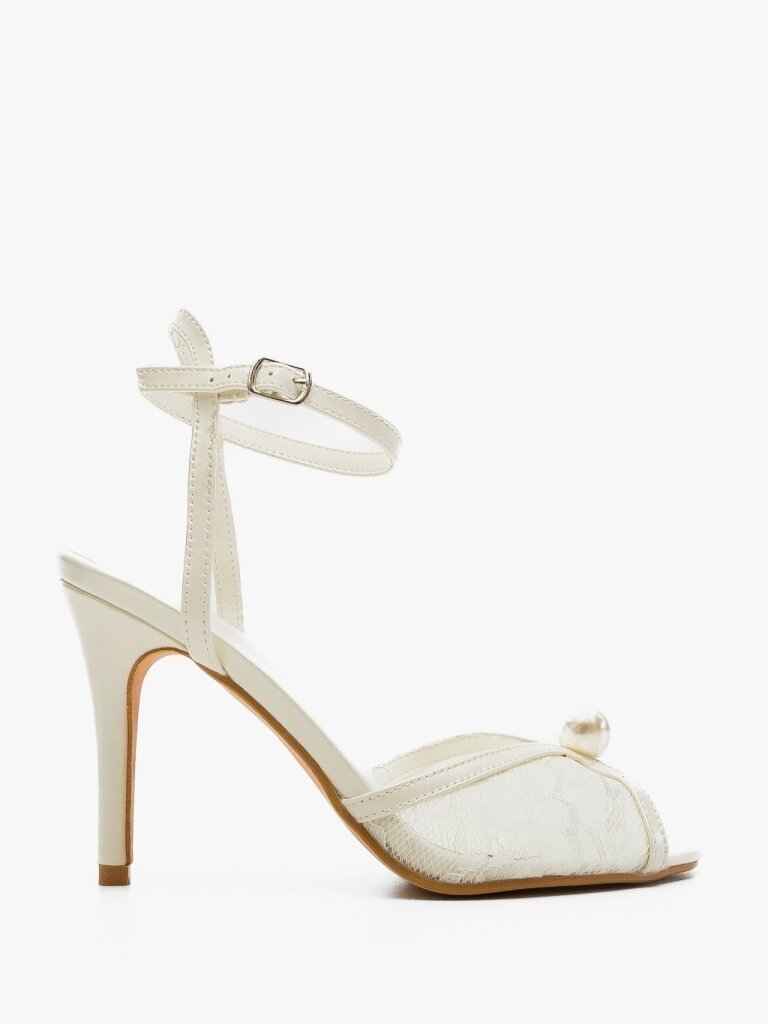 Wow Shoes Сандали на ток Yre Бели