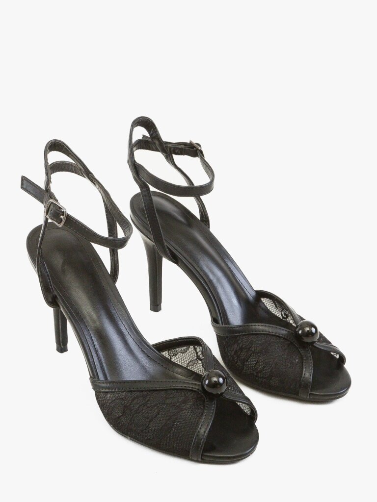 Wow Shoes Сандали на ток Yre Черни